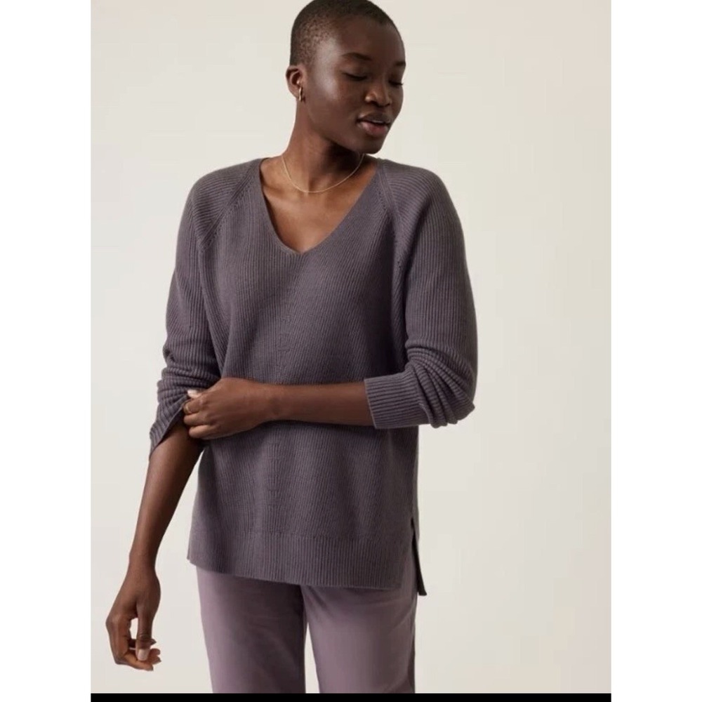 New Athleta Hanover Sweater Size L Purple